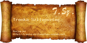 Trenka Szilveszter névjegykártya