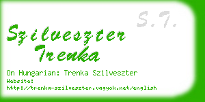 szilveszter trenka business card